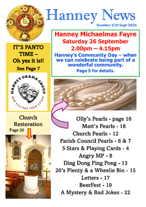 The current issue of Hanney News.